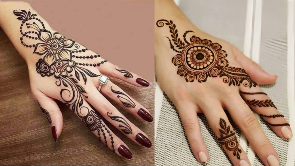 Easy mehendi design : ऐसी यूनिक और तेज आसान डिज़ाइन, हाथ देखते ही लोग तारीफ करने लगेंगे!