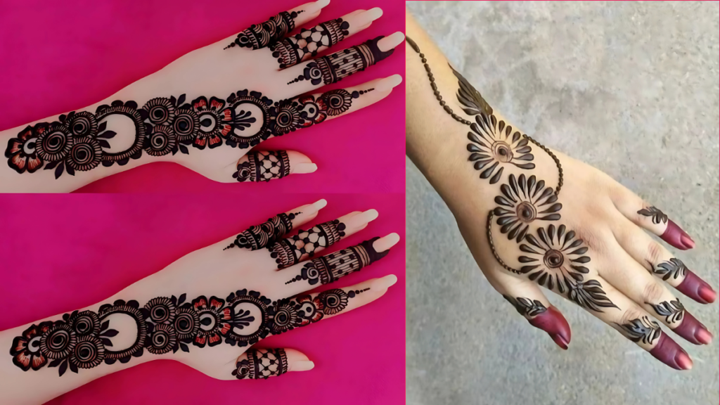 Back hand mehndi design simple