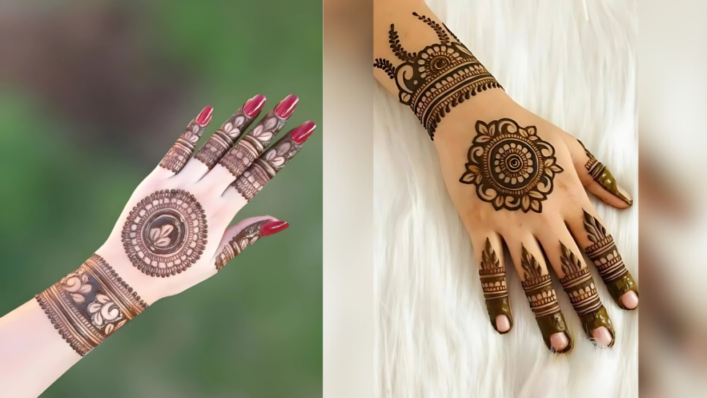 Back hand mehndi design simple