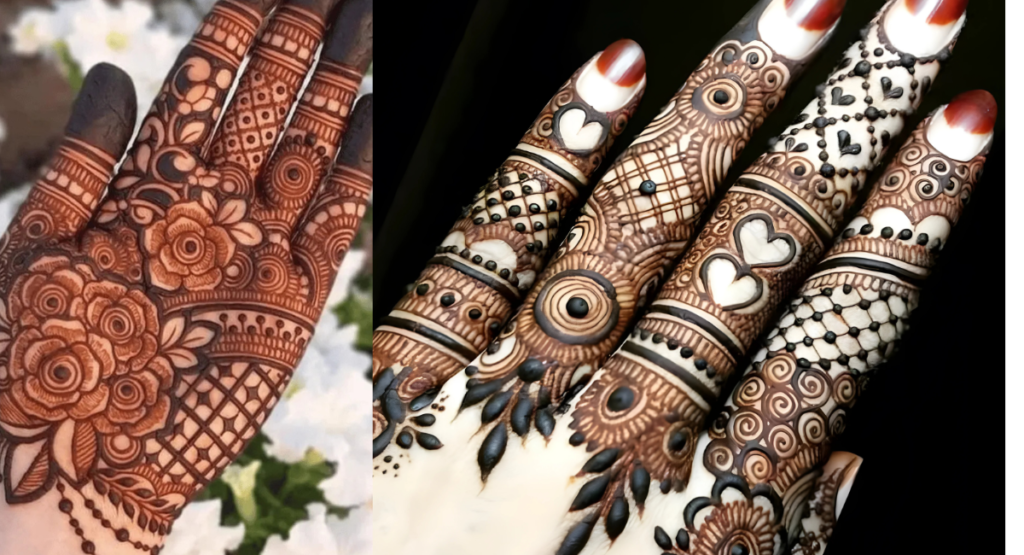 Stylish front hand mehndi design ऑल-ओवर फ्लोरल-मंडला फ्यूजन: स्टाइलिश रॉयल फ्रंट हैंड मेहंदी डिज़ाइन – ब्राइडल से लेकर फेस्टिव मौकों