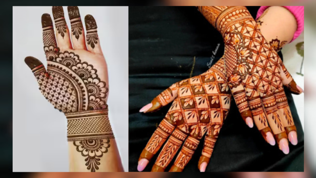 Stylish full hand mehendi desgin