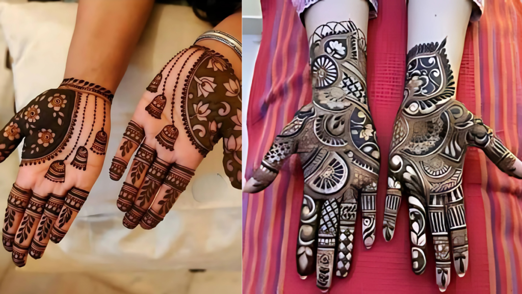 Stylish full hand mehendi desgin
