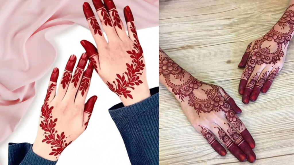 Stylish finger mehndi desigen