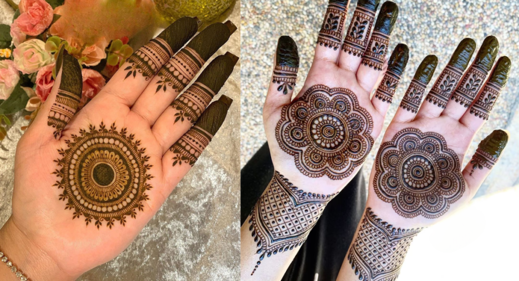 Stylish front hand mehndi design