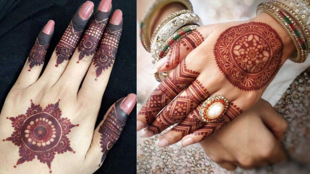 Stylish finger mehndi desigen