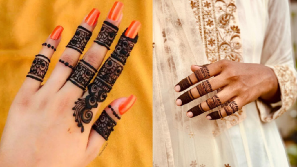Finger mehndi design