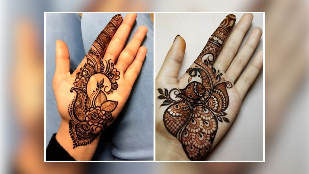 Easy mehendi design : ऐसी यूनिक और तेज आसान डिज़ाइन, हाथ देखते ही लोग तारीफ करने लगेंगे!