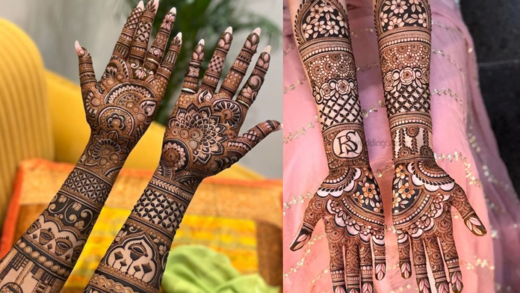 Stylish full hand mehendi